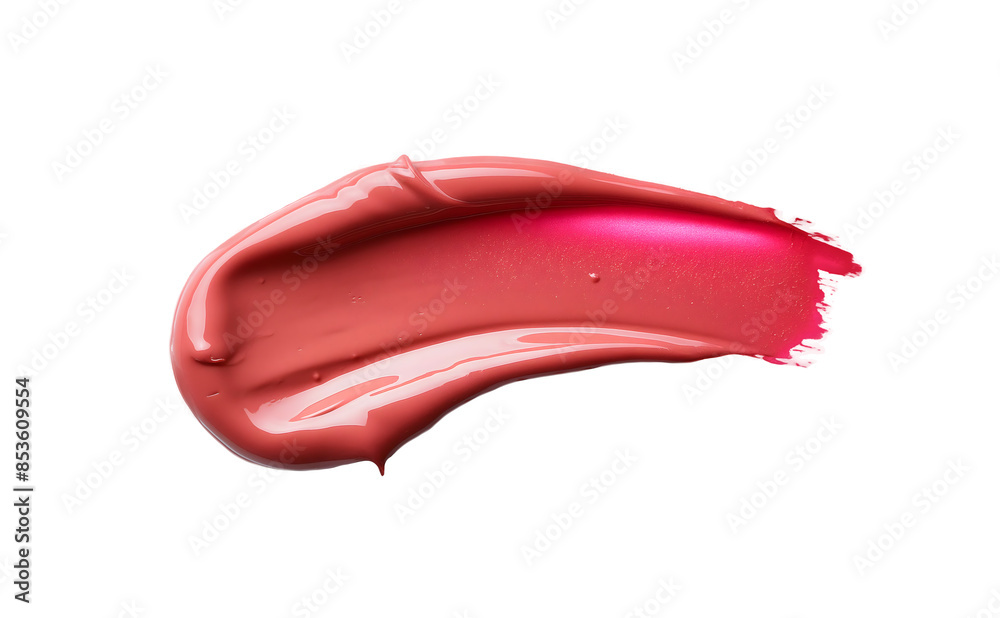 Red lipstick smear smudge swatch isolated on transparent background, cream makeup texture, color cosmetic product brush stroke swipe close up. Red lipstick smear smudge swatch isolated on transparent background, cream makeup texture, color cosmetic product brush stroke swipe close up.