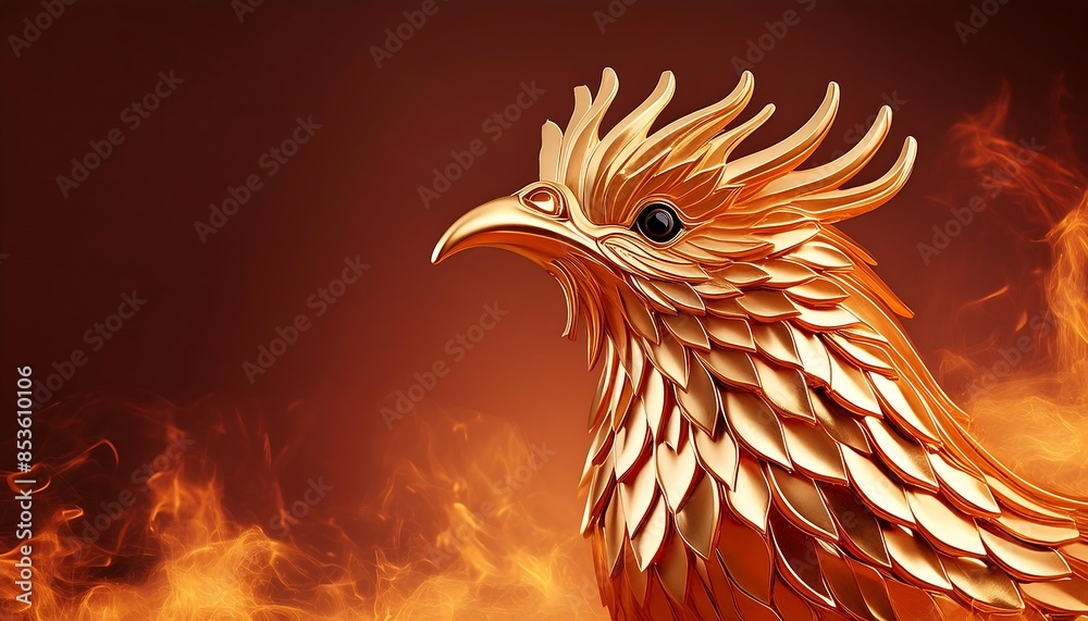 Obraz premium Phoenix bird fire fantasy firebird abstract magic 3D eagle animal