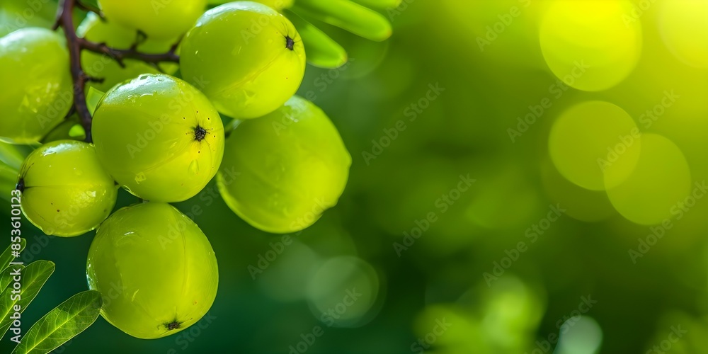 Closeup of an amla tree showcasing its nutritional benefits for ...