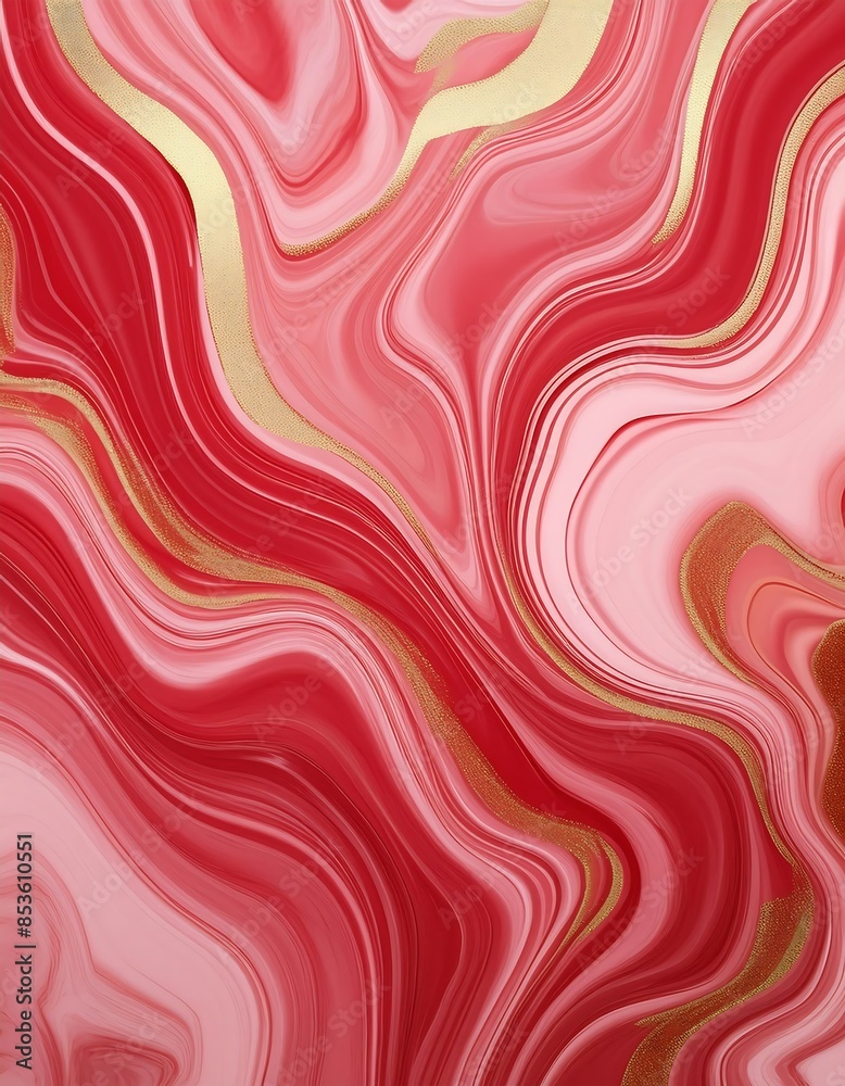 Fototapeta premium marble background with red texture, abstract pattern.