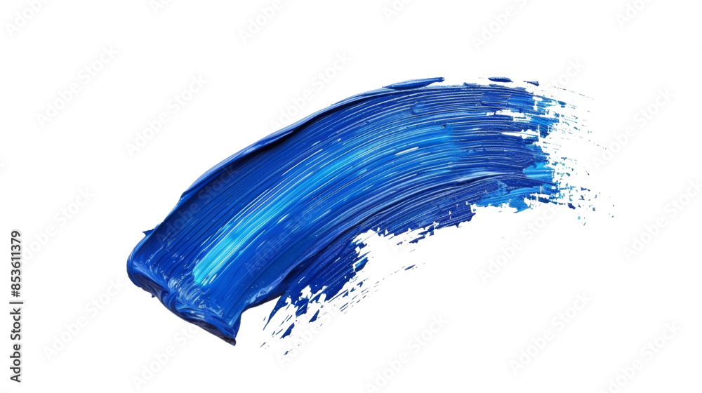Blue stroke of paint brush on white background Blue stroke of paint brush on white background