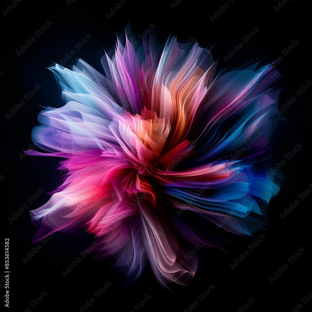 Abstract colorful swirl design with vibrant hues on a black background. Abstract colorful swirl design with vibrant hues on a black background.