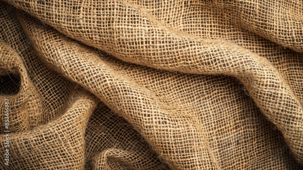 Natural Brown Jute Fabric Close-Up for Design Projects Natural Brown Jute Fabric Close-Up for Design Projects