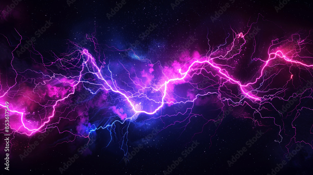 illustration lightning flashes on dark background illustration lightning flashes on dark background