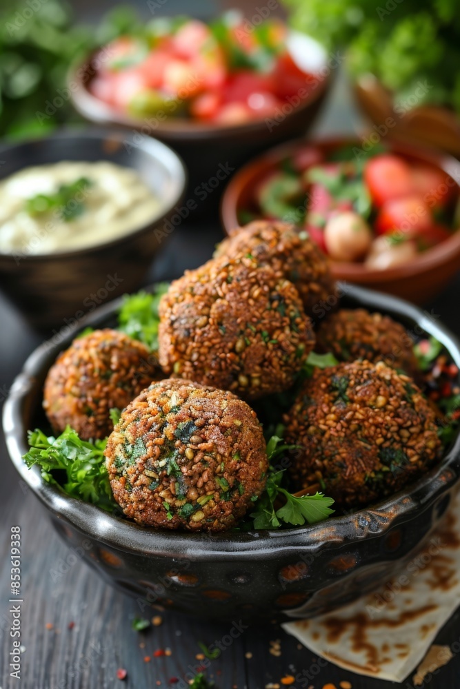 Crispy Quinoa Falafel Balls on a Cozy Kitchen Table
