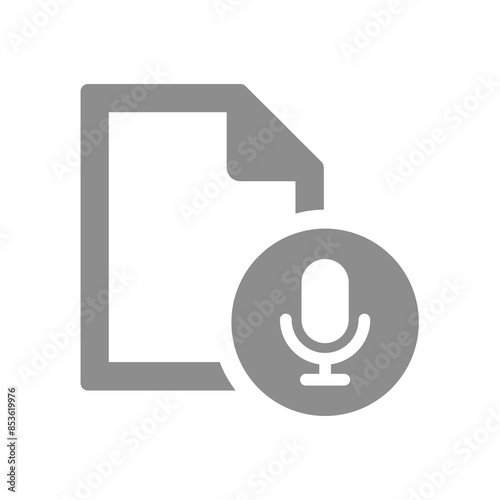 Foto Audio file vector icon. Voice message or document symbol.