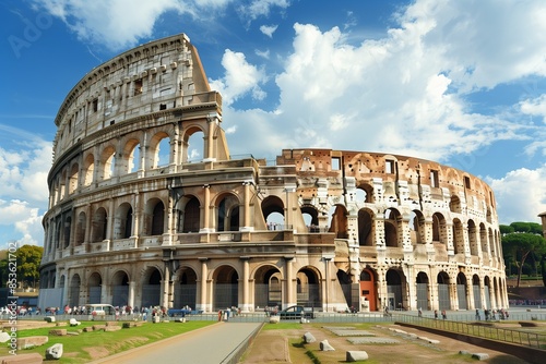 Ancient Roman Colosseum in Rome photo