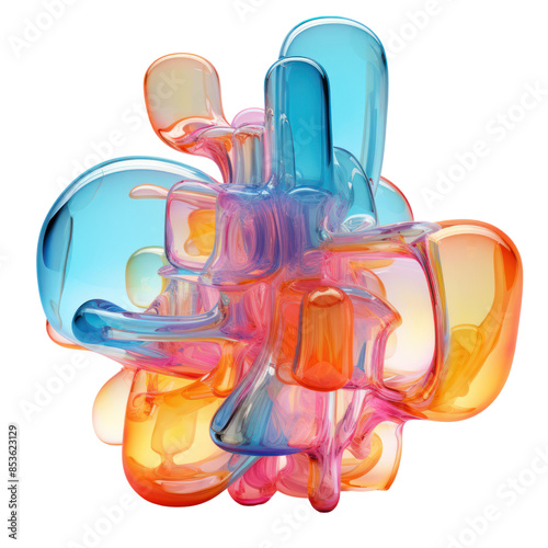 colorful glass abstract shape