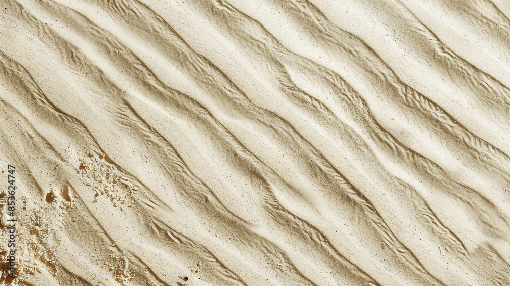 Sandy beach with abstract wave patterns forming a unique sand texture. Sandy beach with abstract wave patterns forming a unique sand texture.