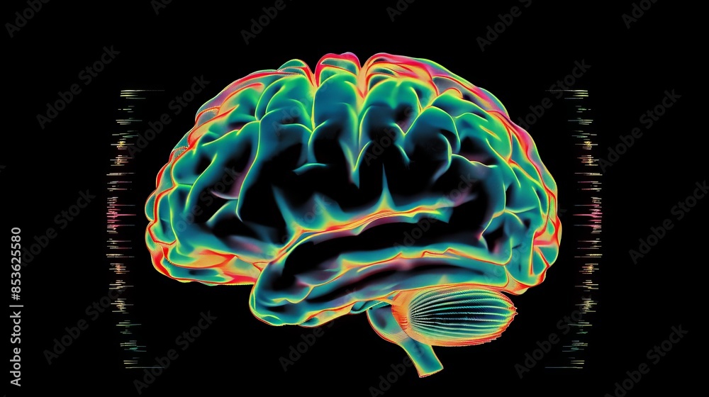 An EEG scan showing brain wave patterns and activity. An EEG scan showing brain wave patterns and activity.