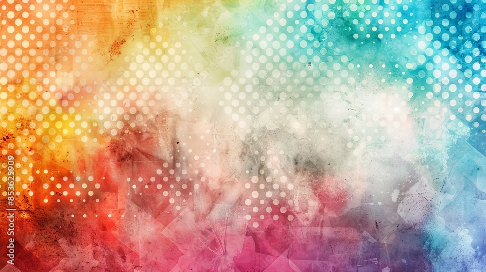 Obraz premium smoke gradient polka dot patterns background