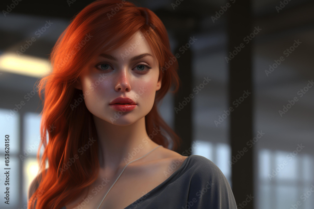 Dive into a hyperrealistic world of beauty with a stunningly rendered girl Dive into a hyperrealistic world of beauty with a stunningly rendered girl