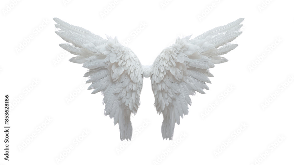 Obraz premium Angel wings on a transparent background