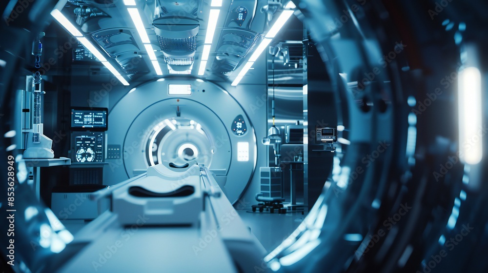 Obraz premium MRI machinea??s internal components.