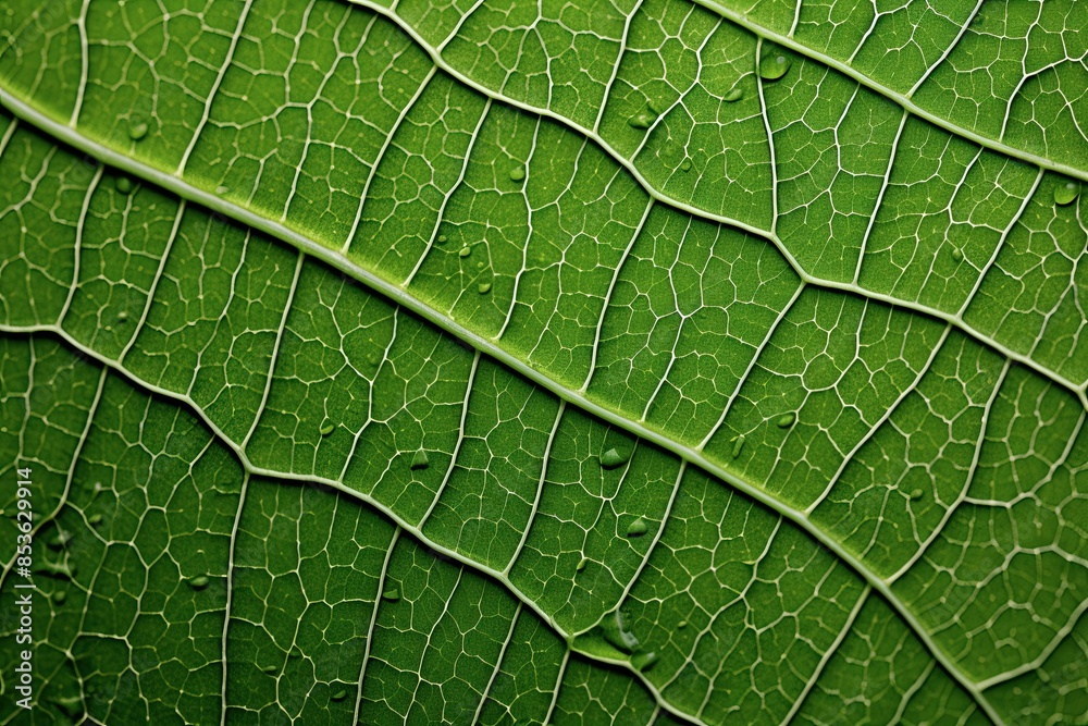 Green Elegance: Up-Close with a Leaf's Delicate Patterns Green Elegance: Up-Close with a Leaf's Delicate Patterns