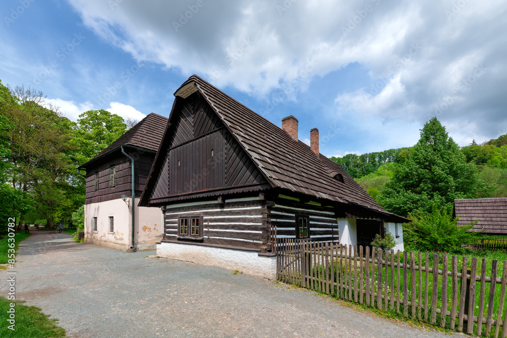 Grandma's Valley - Old Bleach is a romantic wooden cottage with a traditional shingle roof. It was built in 1797 by miller Antonin Ludr. Grandma's Valley - Old Bleach is a romantic wooden cottage with a traditional shingle roof. It was built in 1797 by miller Antonin Ludr.