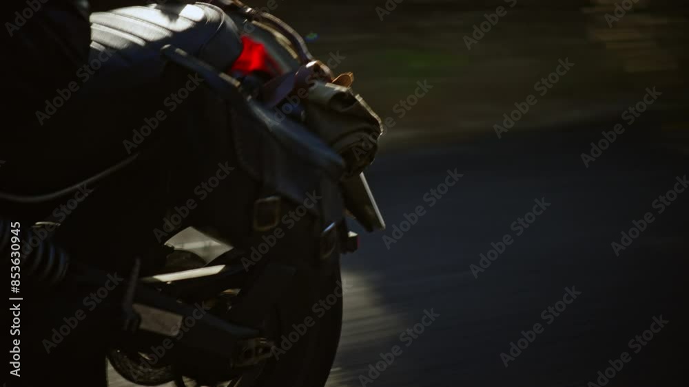 Wheels on a motorcycle while being ridden