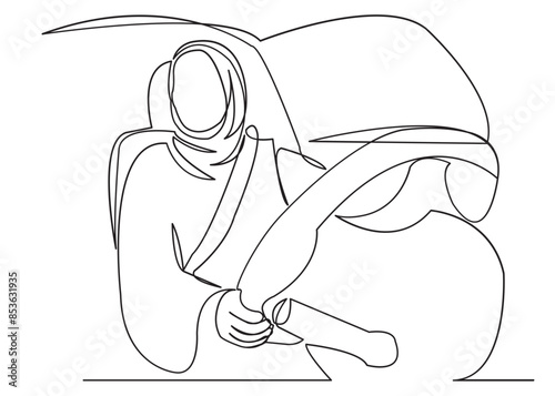 muslim woman driving a car8
