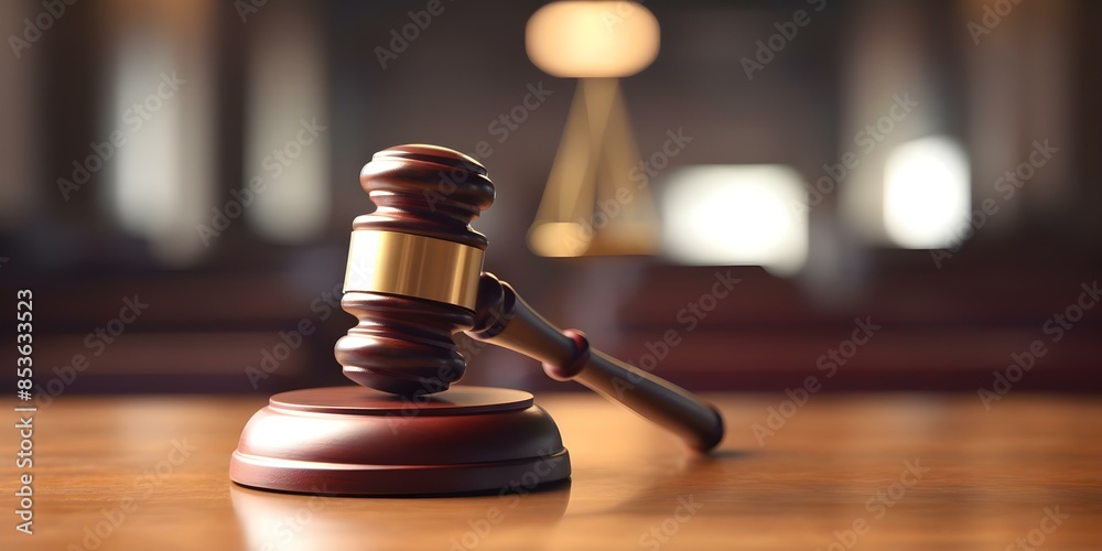 Case Closed Judge Delivers Guilty Verdict with Gavel Strike. Concept