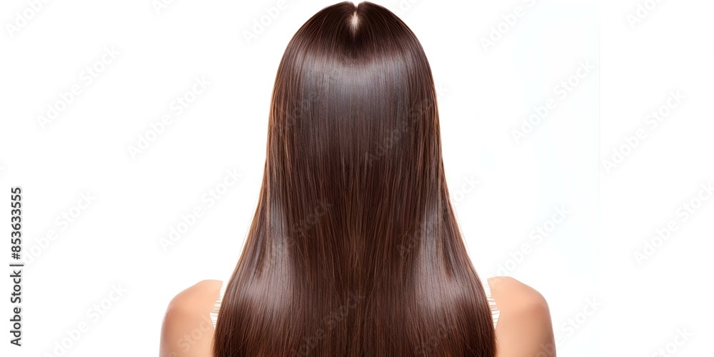 Portrait of a Woman with Shiny Straight Brown Hair Seen from Behind. Concept Fashion Photography, Straight Hair Inspiration, Portrait Poses, Stylish Hair Ideas, Elegant Female Portrait Portrait of a Woman with Shiny Straight Brown Hair Seen from Behind. Concept Fashion Photography, Straight Hair Inspiration, Portrait Poses, Stylish Hair Ideas, Elegant Female Portrait