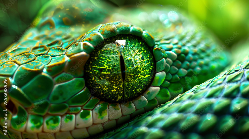 Fototapeta premium closeup eye of snake