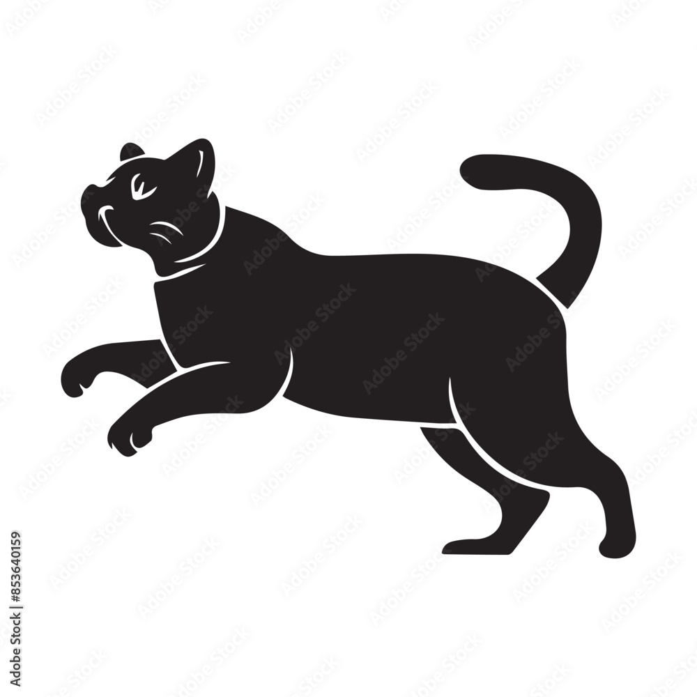 Black cat vector art silhoutee illustration Black cat vector art silhoutee illustration