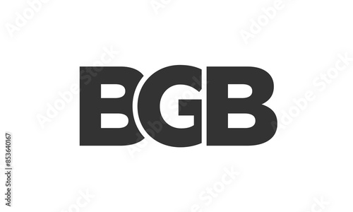 BGB logo design template with strong and modern bold text. Initial based vector logotype featuring simple and minimal typography. Trendy company identity.