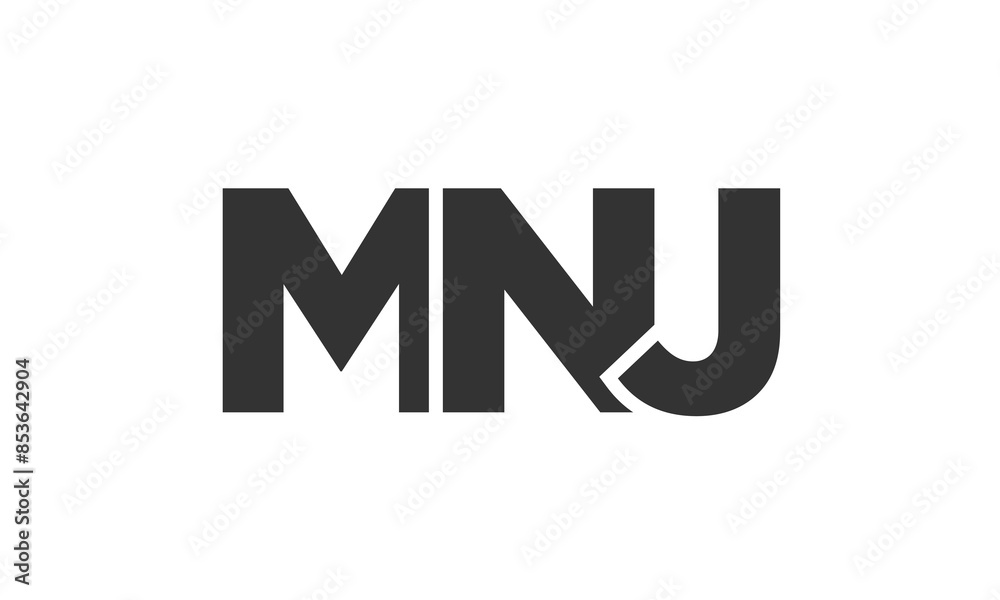 MNJ logo design template with strong and modern bold text. Initial based vector logotype featuring simple and minimal typography. Trendy company identity. MNJ logo design template with strong and modern bold text. Initial based vector logotype featuring simple and minimal typography. Trendy company identity.