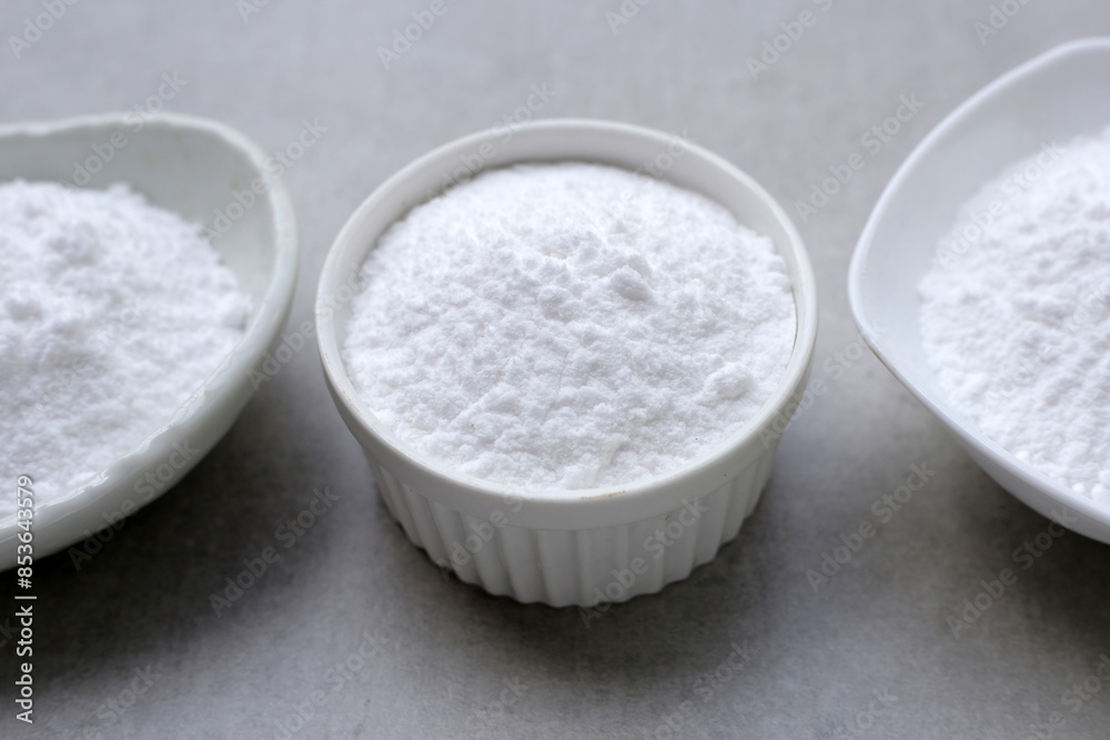 Bowl of baking soda, Sodium bicarbonate powder