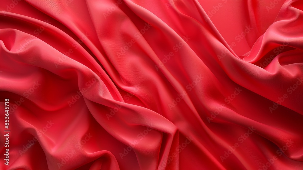 Luxurious Red Satin Fabric, Generative AI Luxurious Red Satin Fabric, Generative AI