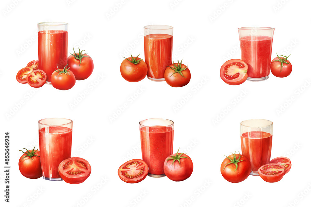 tomato juice Collection Bundle Set Isolated on a Transparent Background tomato juice Collection Bundle Set Isolated on a Transparent Background