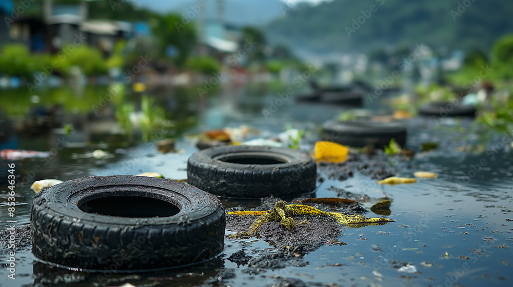 Water pollution by human waste dumped Water pollution by human waste dumped