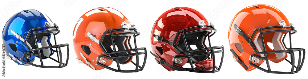 Fototapeta premium 3D Render of Football Helmet on Transparent Background