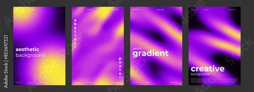 Thermal map abstract gradient cold and warm color background with infrared blurred pattern. Retro faded acid neon social media poster, stories highlight templates for digital marketing for stories