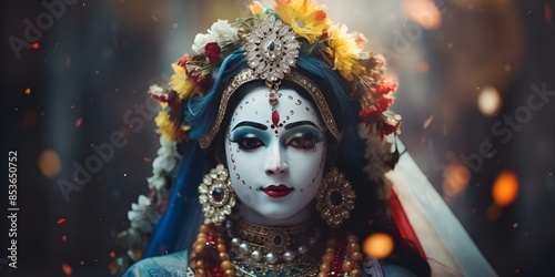 Krishna Hindu deity and divine avatar revered as a supreme figure. Concept Hinduism, Religion, Deity, Hindu Avatar, Krishna © Anastasiia