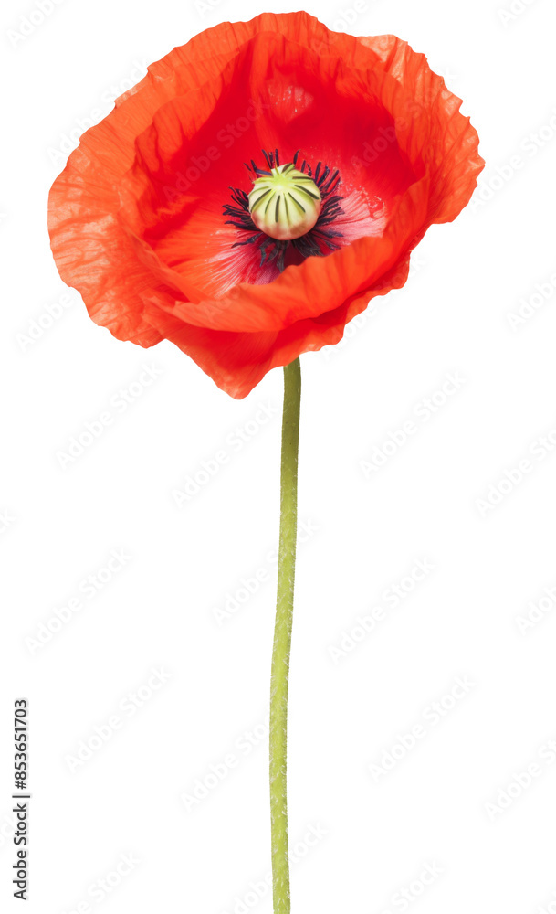 Obraz premium Close up of red poppy flower social ads