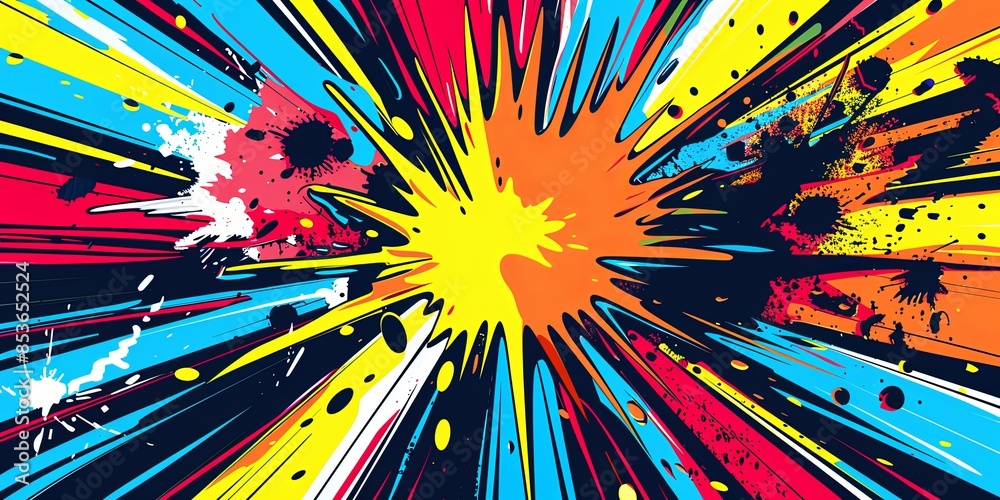 Colorful Abstract Pop Art Explosion