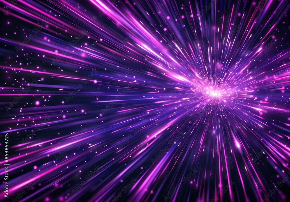 Purple and black background with streaks of light moving fast Purple and black background with streaks of light moving fast