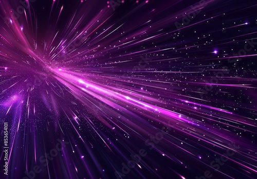 Purple and black background with streaks of light moving fast