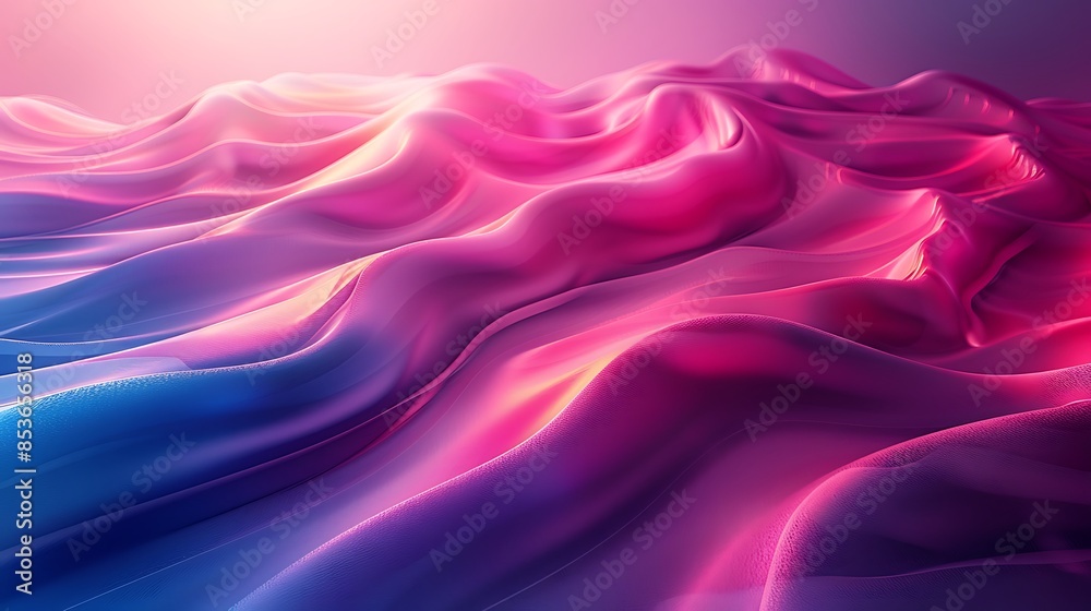 Obraz premium Chevron patterns phasing in and out in a gradient, creating a wave-like illusion. The colors transition smoothly, and the chevrons flow seamlessly, enhancing the fluid visual effect.