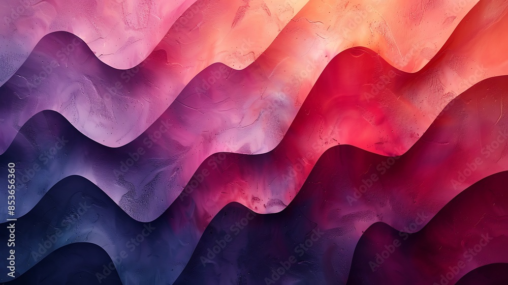 Chevron patterns phasing in and out in a gradient, creating a wavelike illusion. The colors