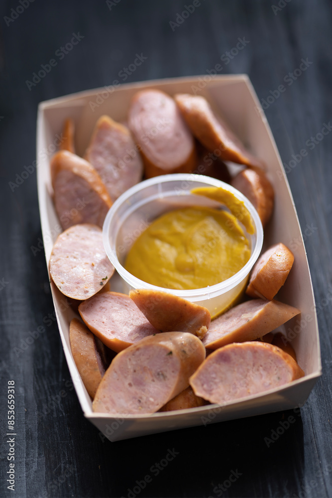 street food truck german sausage platter