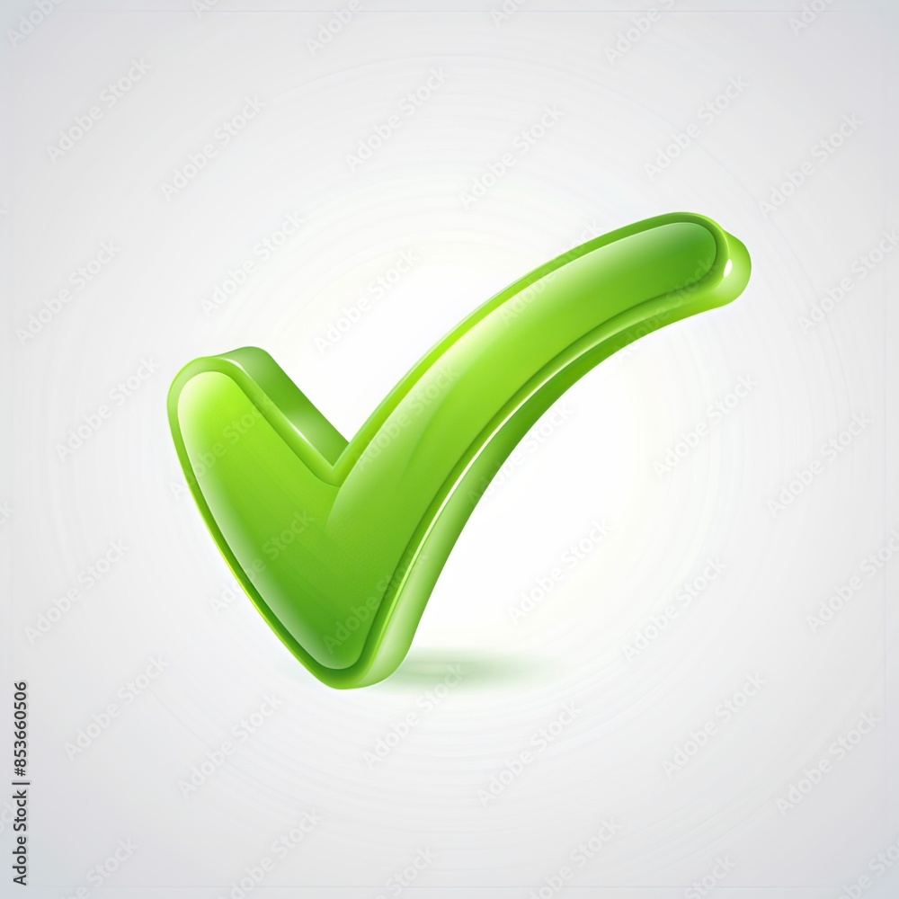 Check mark icon isolated on white background. Green tick, check list icon. Vector illustration. Generative AI Check mark icon isolated on white background. Green tick, check list icon. Vector illustration. Generative AI