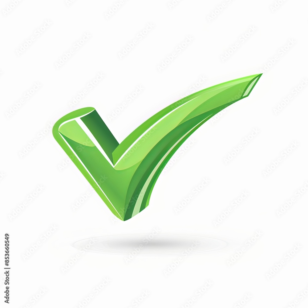 Check mark icon isolated on white background. Green tick, check list icon. Vector illustration. Generative AI Check mark icon isolated on white background. Green tick, check list icon. Vector illustration. Generative AI