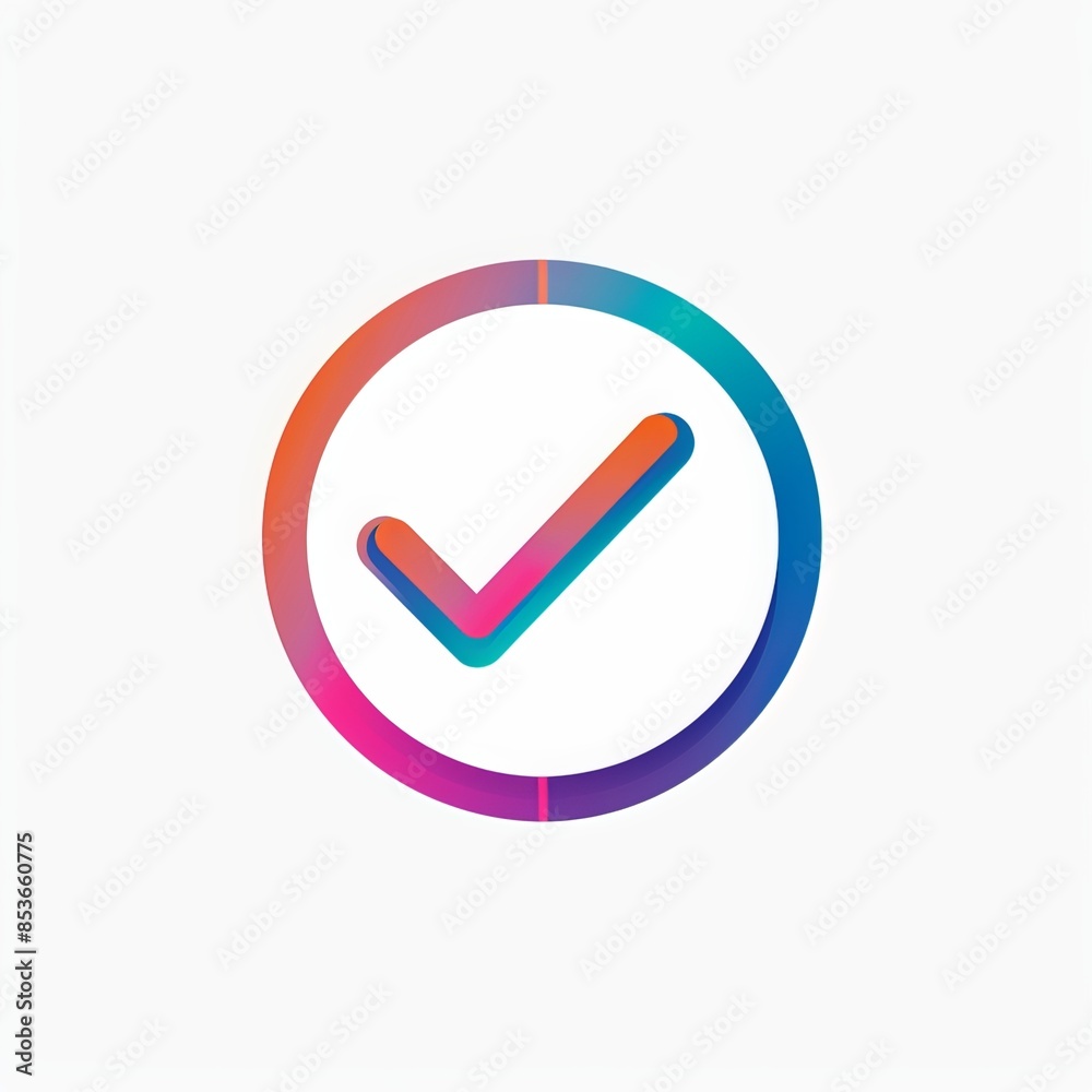 Check mark icon isolated on white background. Green tick, check list icon. Vector illustration. Generative AI Check mark icon isolated on white background. Green tick, check list icon. Vector illustration. Generative AI