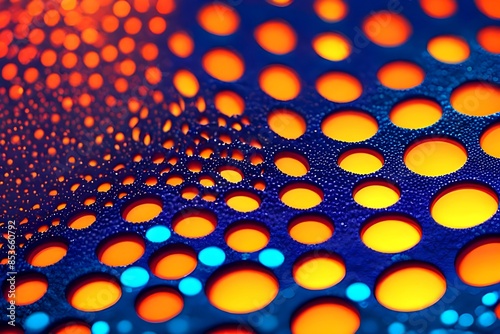 A retro full frame wavy background made of colorful halftone dots effect. Retro halftone colorful background