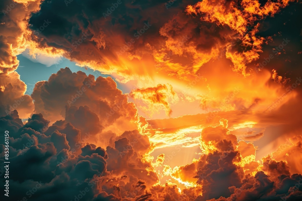 Sunset Cloud. Beautiful Sunlit Cumulus Clouds at Dawn and Dusk Sunset Cloud. Beautiful Sunlit Cumulus Clouds at Dawn and Dusk