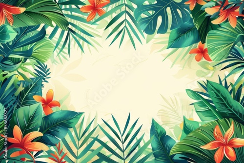 Summer Background illustration created with Generative AI