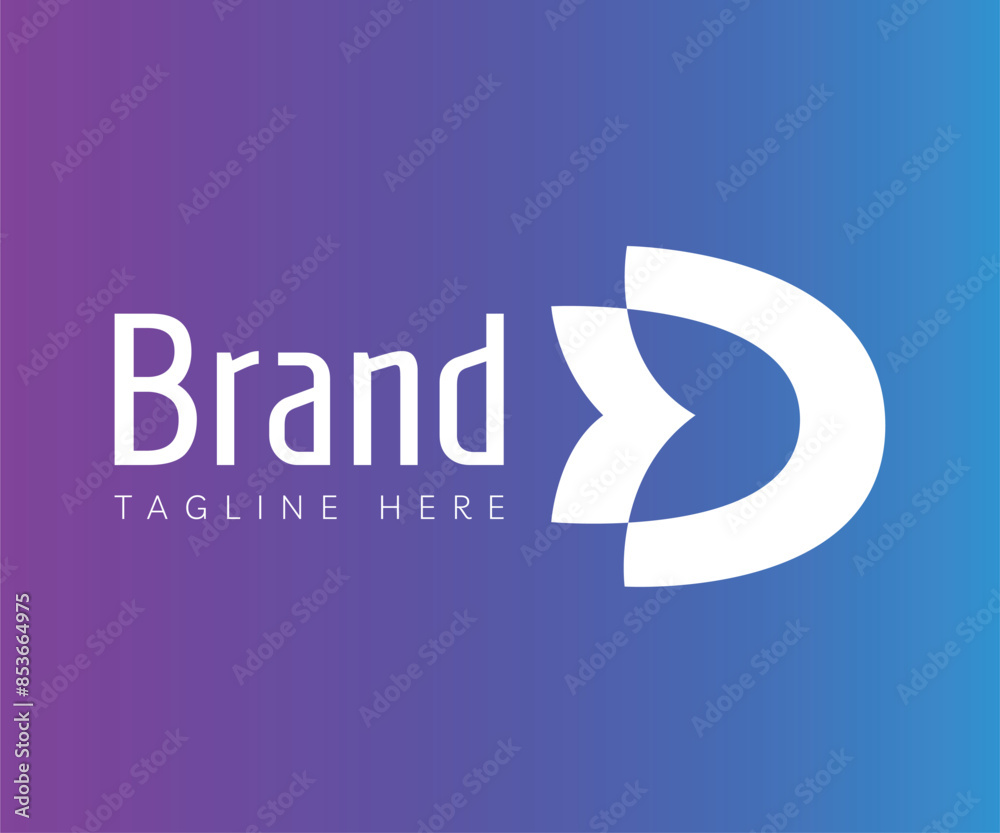 Obraz premium Letter D logo icon design template elements. Usable for Branding and Business Logos. 