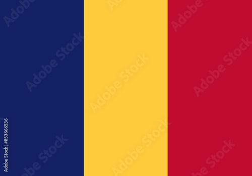 Chad flag illustrator country flags